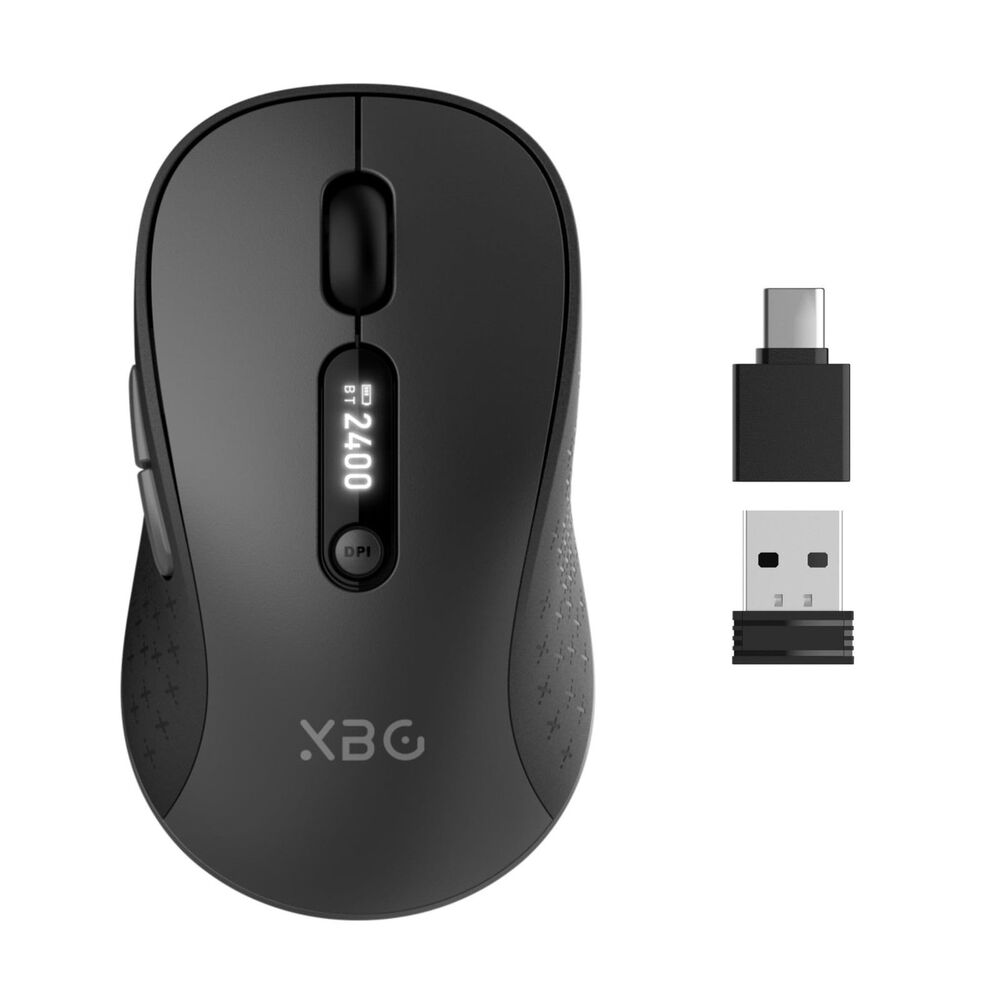 XBG B15 Pro Wireless Mouse Black LED DPI Display Tri-Mode Bluetooth 2.4G OpenBox